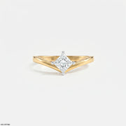 Regent Princess Solitaire Vanki Diamond Ring 9K Yellow Gold
