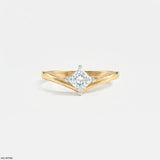 Regent Princess Solitaire Diamond Ring 9K White Gold