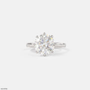 3 Carat Dazzling Round Lab Diamond Solitaire Ring 14K White Gold