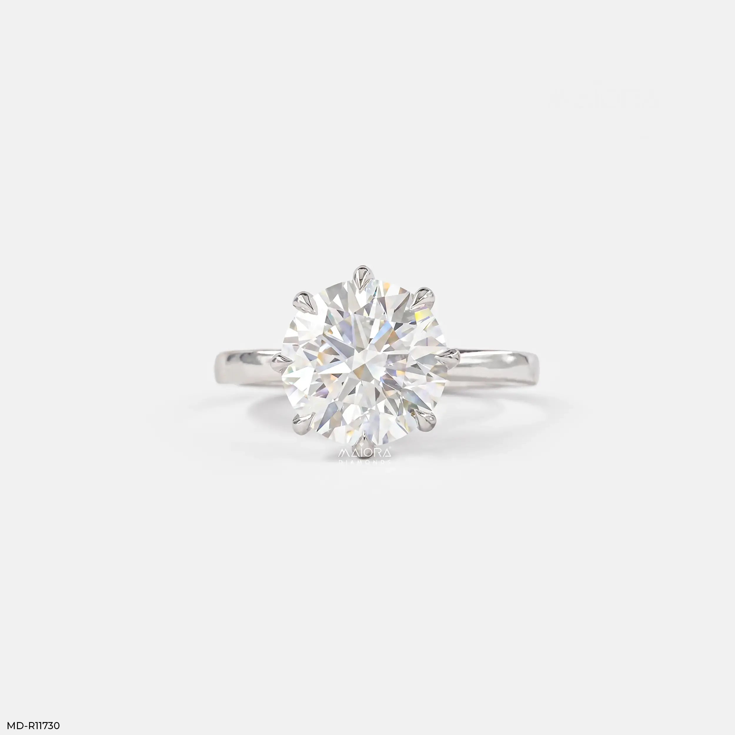 3 Carat Dazzling Round Lab Diamond Solitaire Ring