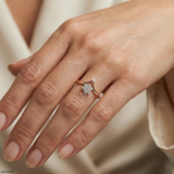 Shining V Flora Diamond Ring 9K Rose Gold