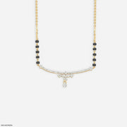Shiny Liner Diamond Mangalsutra 9K Yellow Gold