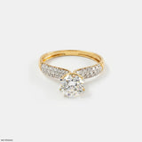 1.40 Carat Solstice Round Lab Diamond Solitaire Ring in 14K Yellow Gold