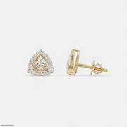 0.80 Carat Spark Trigon Solitaire Lab Diamond Studs