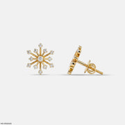 0.43 Carat Stella Polaris Lab Diamond Earrings 9K Yellow Gold