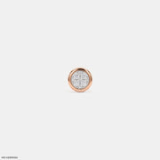 Stellar Diamond Circle Mens Stud Earring