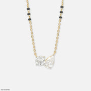 Twinkle Toi Et Moi Diamond Mangalsutra 9K Yellow Gold