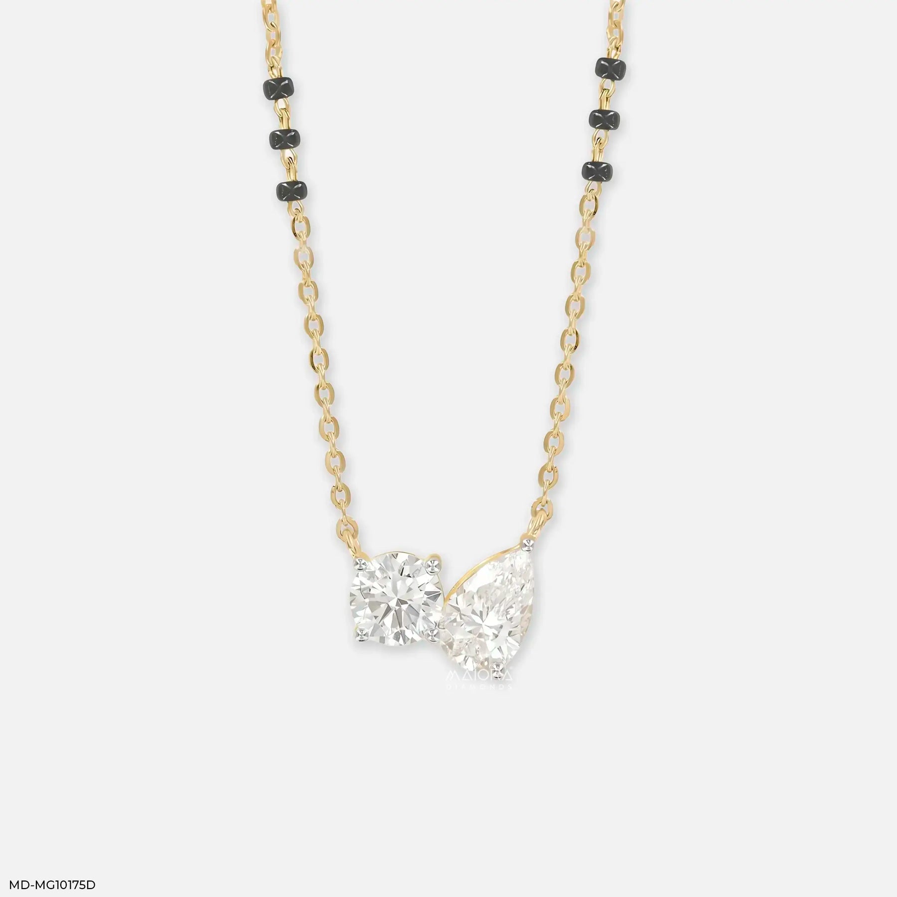Twinkle Toi Et Moi Diamond Mangalsutra 9K Rose Gold