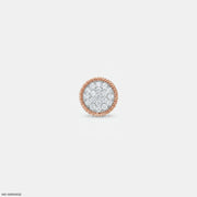 Twisted Rope Diamond mens Stud Earring 9K Rose Gold