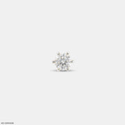Vector Round Solitaire Diamond Mens Stud Earring 9K Yellow Gold