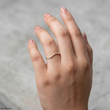 0.20 Carat Wavey Lab Diamond Ring 14K Yellow Gold