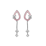 Elliptic Diamond Danglers 18K Yellow Gold
