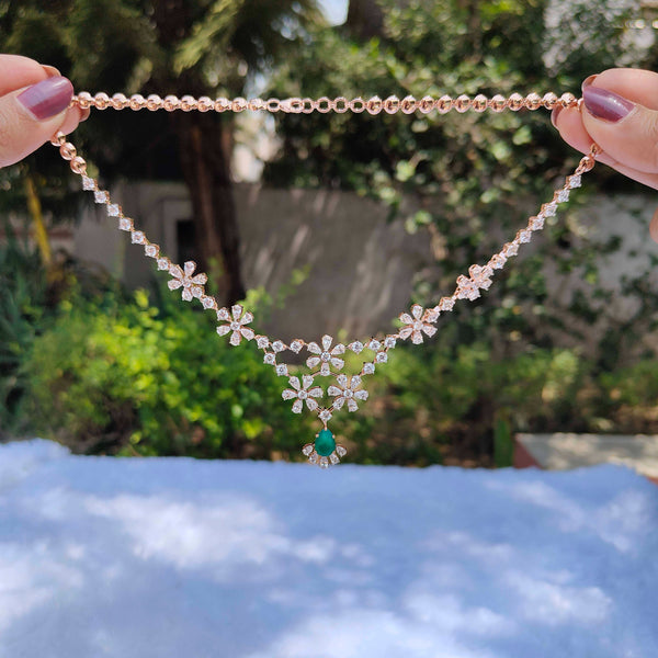 Beloved Daisy Diamond Necklaces 14K Rose Gold