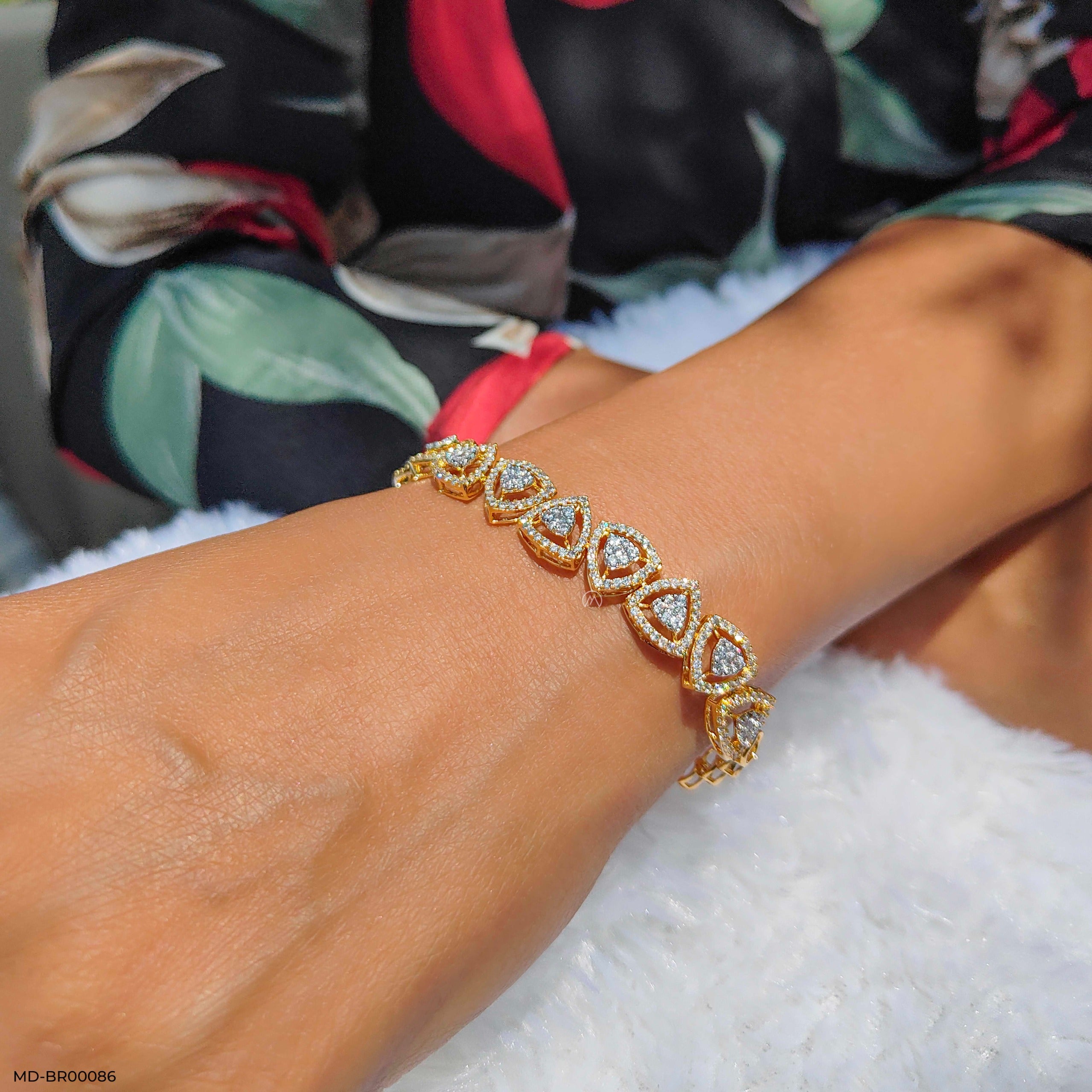 Glaming Ecstacy Diamond Bracelets 14K Rose Gold