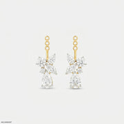 2.95 Multi Fancy Shape Detachable Diamond Earrings