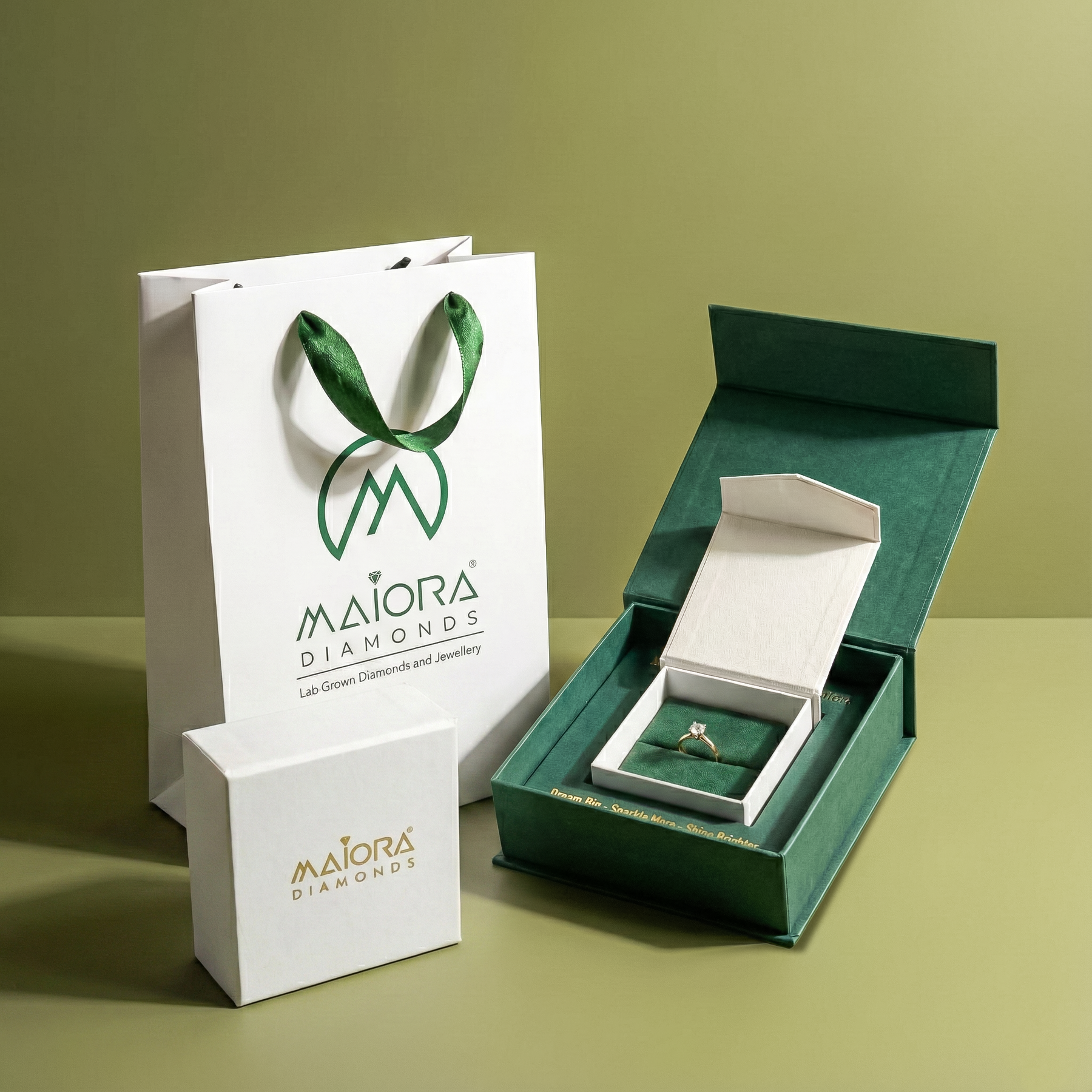 3 Carat Round Brilliant-Cut Lab Diamond Stud Earrings 14K Yellow Gold