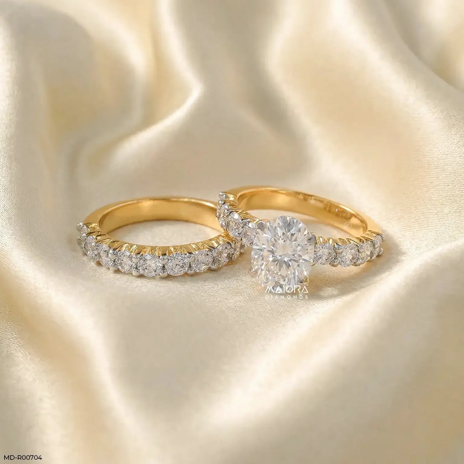 Classic Stack Solitaire Diamond Ring