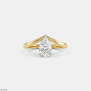 Simply Solitaire Pear Vanki Diamond Ring