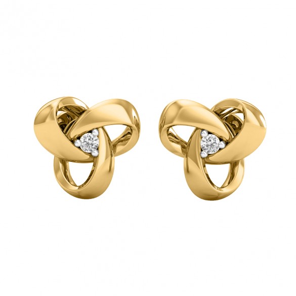 Vintage Yellow Gold Love Knot Earrings with Omega Backs  Exquisite Jewelry  for Every Occasion  FWCJ