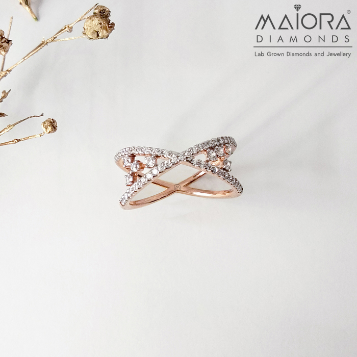 Fana 14k White Gold Criss Cross Diamond Engagement Ring | Park Jewelers
