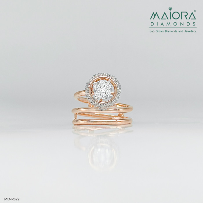 Spiral diamond Wedding Ring In 18K White Gold | Fascinating Diamonds